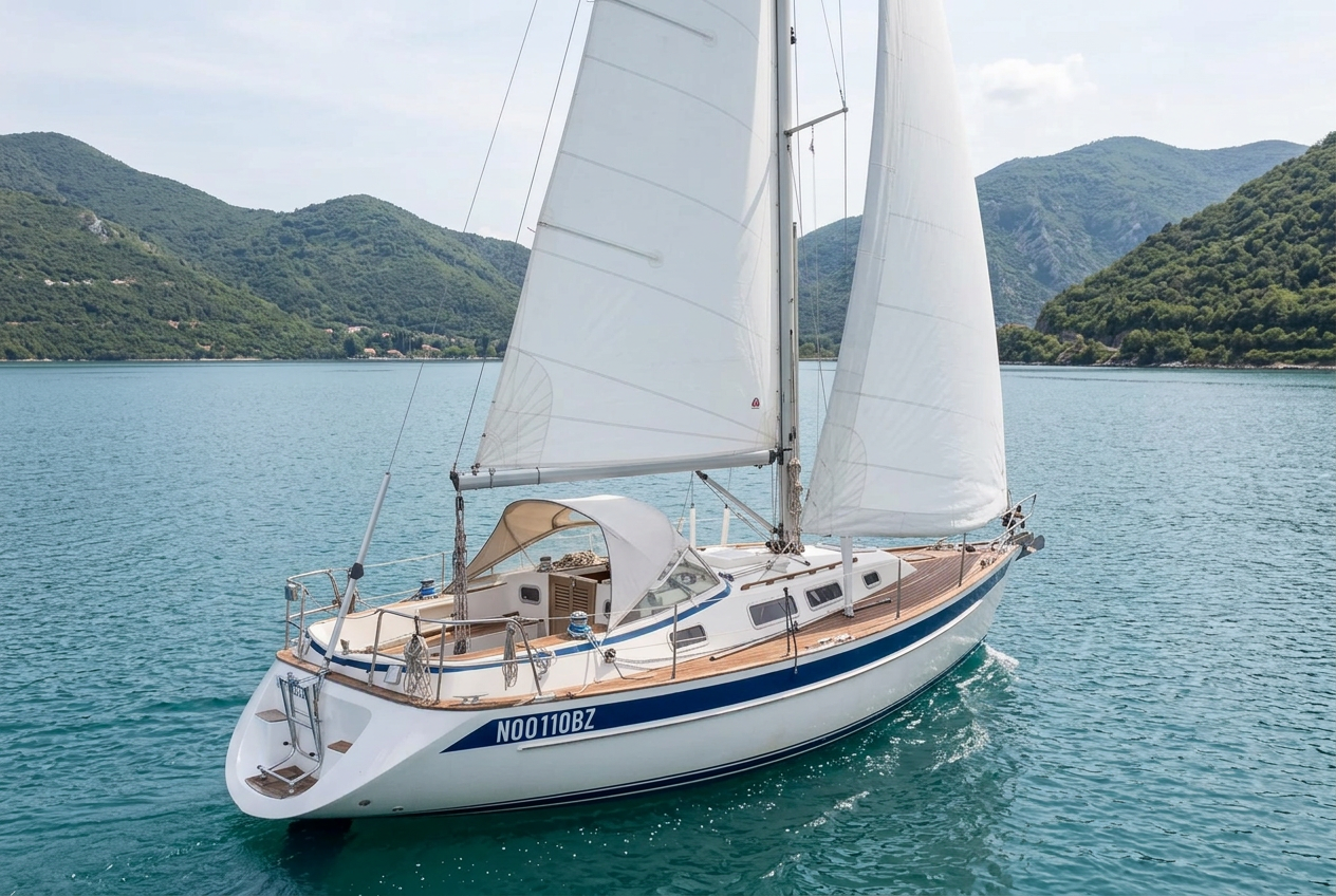 “Please make one horizontal picutre where my boat is in bay somewhere in Adriatic sea.” — R.P. from Italy
